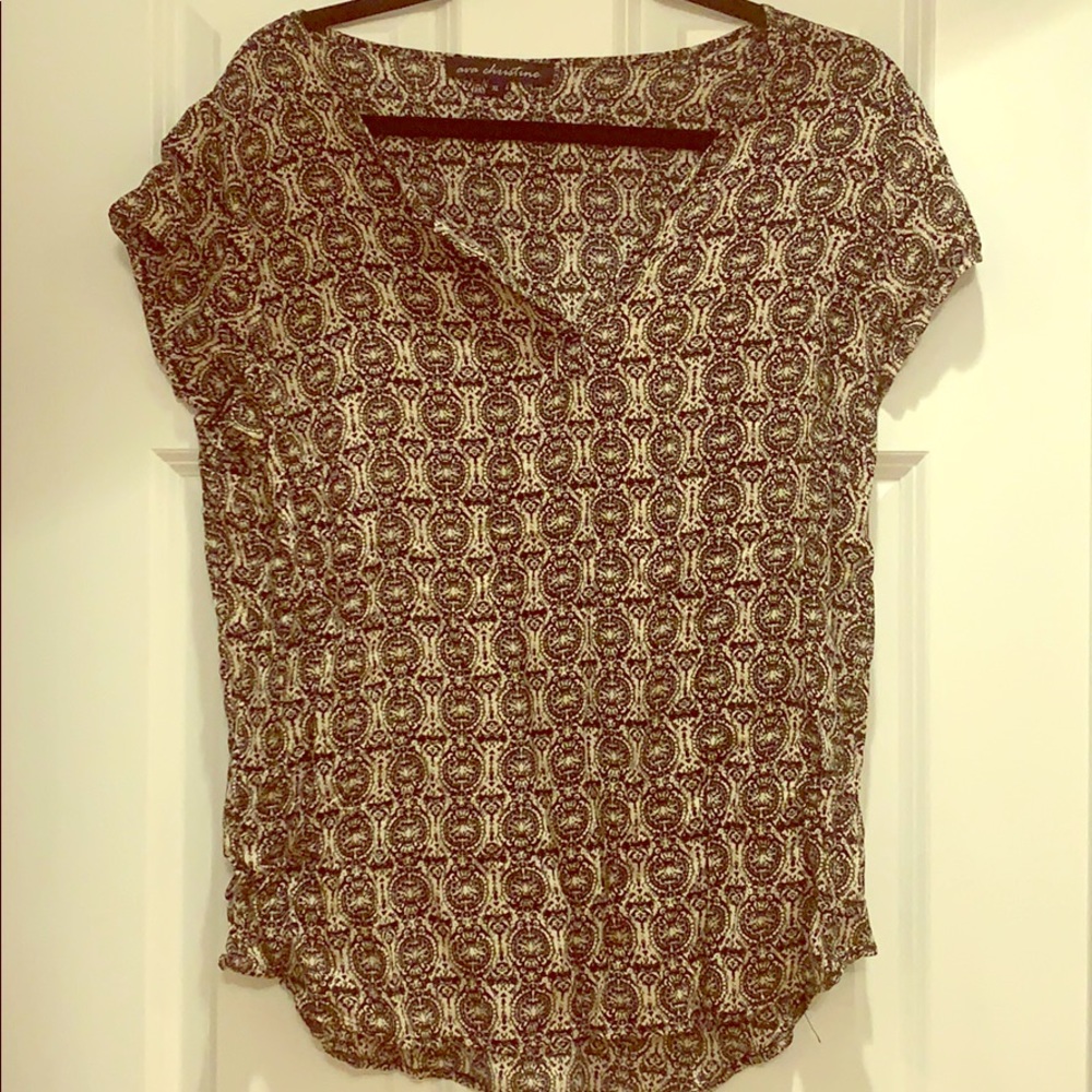 Ava Christine Womens Short sleeve blouse